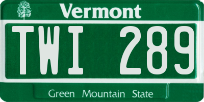 VT license plate TWI289