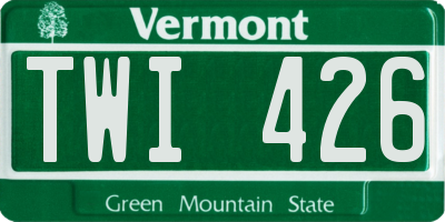 VT license plate TWI426