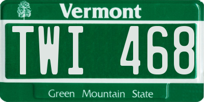 VT license plate TWI468