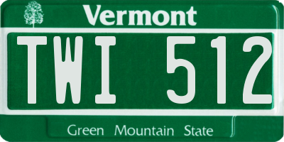 VT license plate TWI512