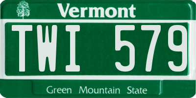 VT license plate TWI579