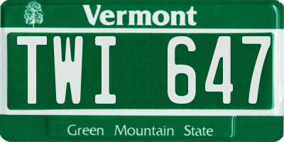 VT license plate TWI647