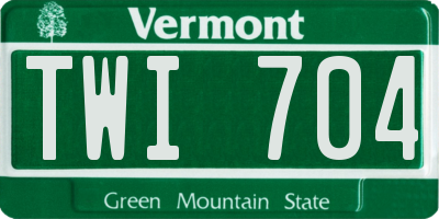 VT license plate TWI704