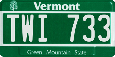 VT license plate TWI733