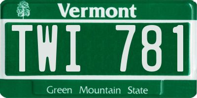 VT license plate TWI781