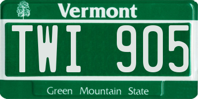 VT license plate TWI905