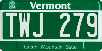 VT license plate TWJ279