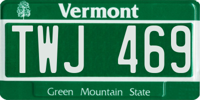 VT license plate TWJ469