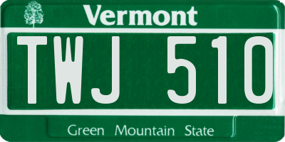 VT license plate TWJ510