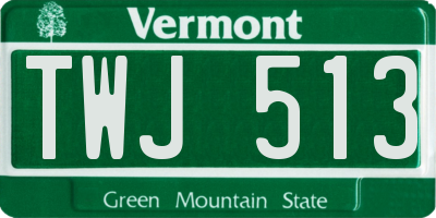 VT license plate TWJ513