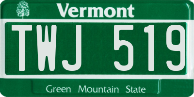 VT license plate TWJ519