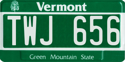 VT license plate TWJ656
