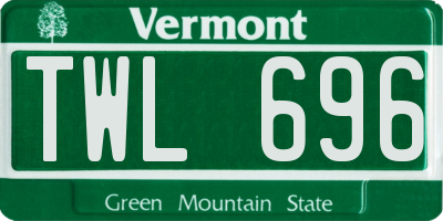 VT license plate TWL696
