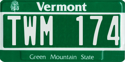 VT license plate TWM174