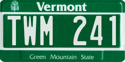 VT license plate TWM241