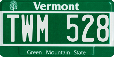 VT license plate TWM528