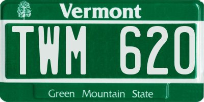 VT license plate TWM620