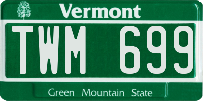 VT license plate TWM699