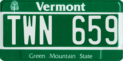 VT license plate TWN659
