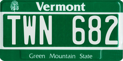 VT license plate TWN682