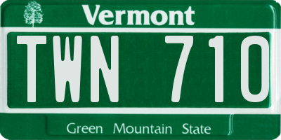 VT license plate TWN710