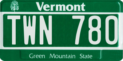 VT license plate TWN780