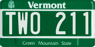 VT license plate TWO211