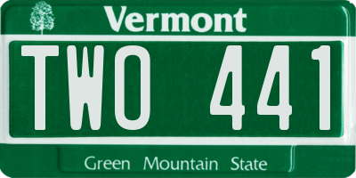 VT license plate TWO441