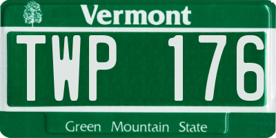 VT license plate TWP176