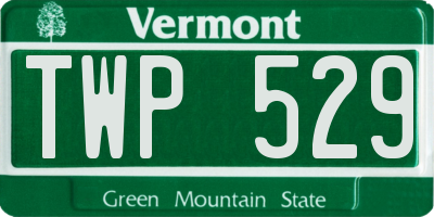 VT license plate TWP529
