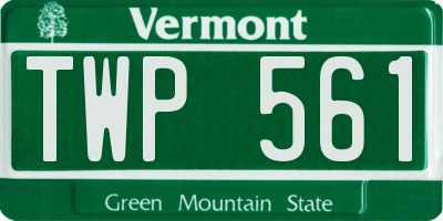 VT license plate TWP561