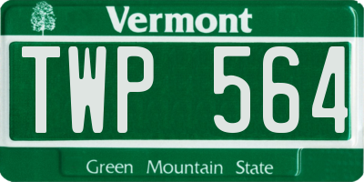 VT license plate TWP564