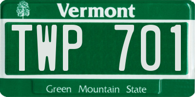 VT license plate TWP701