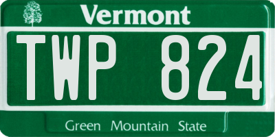 VT license plate TWP824