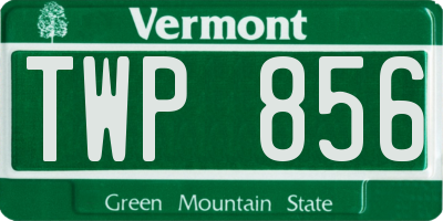 VT license plate TWP856