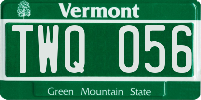 VT license plate TWQ056