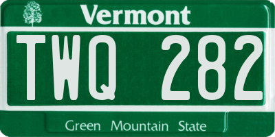 VT license plate TWQ282