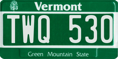 VT license plate TWQ530