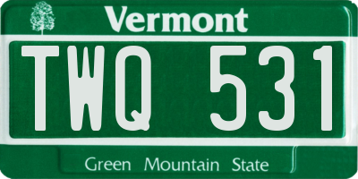 VT license plate TWQ531
