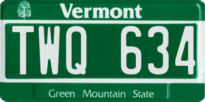 VT license plate TWQ634