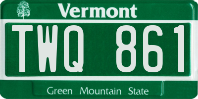 VT license plate TWQ861