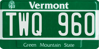 VT license plate TWQ960