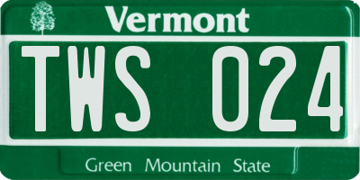 VT license plate TWS024