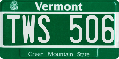 VT license plate TWS506