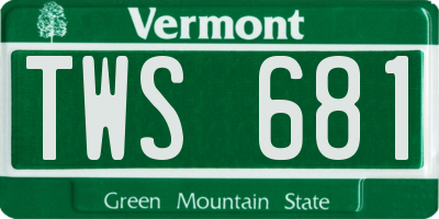 VT license plate TWS681