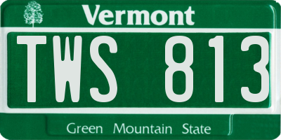 VT license plate TWS813