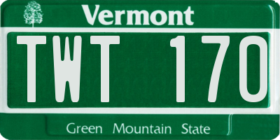 VT license plate TWT170