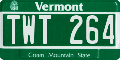 VT license plate TWT264
