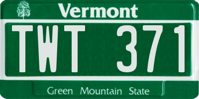 VT license plate TWT371