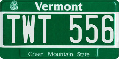 VT license plate TWT556